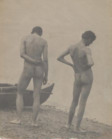 Thomas Eakins and John Laurie Wallace on a Beach, ca. 1883. Creator: Thomas Eakins.