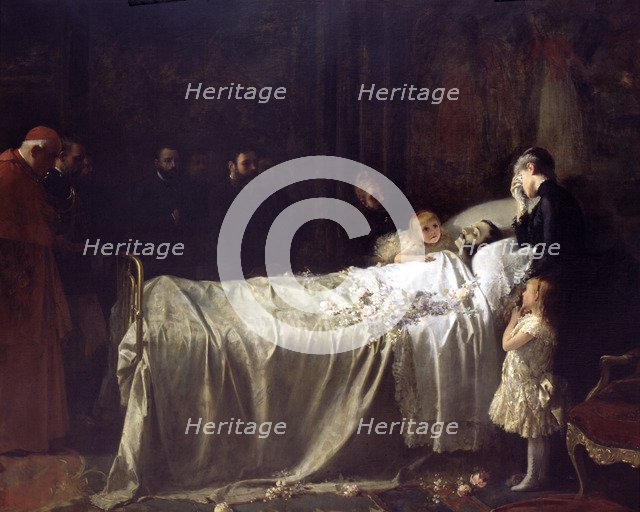 Death of Don Alfonso XII', Alfonso XII (1857-1885), King of Spain.