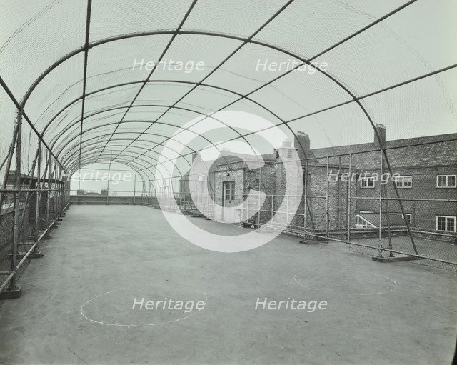 Playground on roof, School of Building, Brixton, London, 1936. Artist: Unknown.