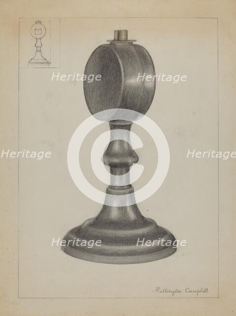 Lamp, c. 1936. Creator: Rollington Campbell.