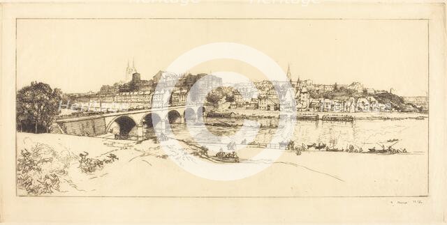 Angers - Panoramic View (Angers - Vue panoramique), 1912. Creator: Auguste Lepere.