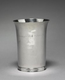 Beaker, c. 1715. Creator: Moody Russell (American, 1694-1761).