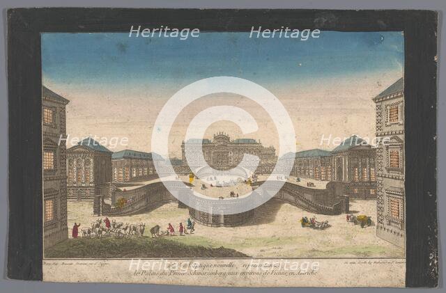 View of the Palais Schwarzenberg in the vicinity of the city of Vienna, 1700-1799. Creator: Anon.