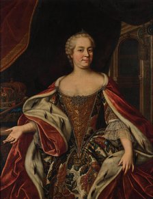 Portrait of Empress Maria Theresia of Austria (1717-1780). Creator: Van Loo, Carle (1705-1765).