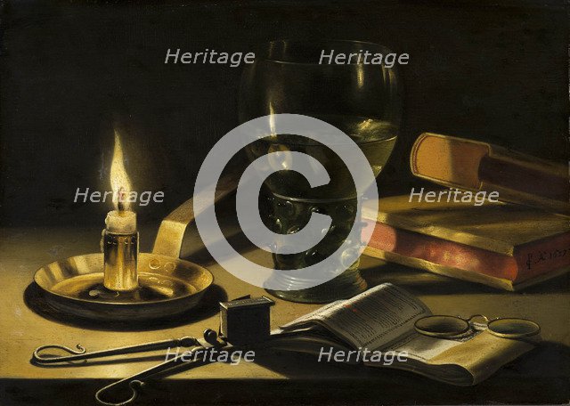 Still Life with a Lighted Candle.