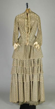 Morning dress, French, ca. 1880. Creators: House of Worth, Charles Frederick Worth.