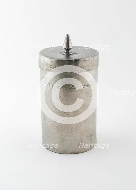 Canister for Cinnamon, Tübingen, c. 1774. Creator: Martin Boeckmann.