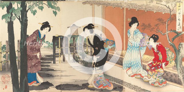 Chiyoda Castle (Album of Women), 1895., 1895. Creator: Chikanobu Yoshu.