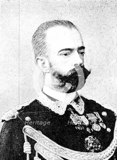 The late Duke of Aosta, Prince Amadeo of Italy, ex-King of Spain, 1890. Creator: Unknown.