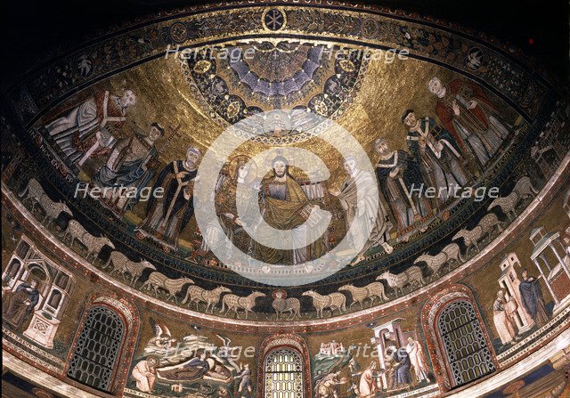 Scenes from the Life of the Virgin, 1291, apse detail of the church of Santa Maria in Trastevere …