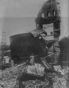 Lodz -- Water Tower wrecked by shells, between c1914 and c1915. Creator: Bain News Service.