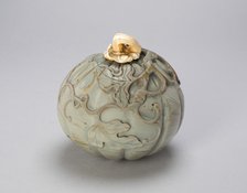 Melon-Shaped Water Pot, Qing dynasty (1644-1911), 18th century. Creator: Unknown.