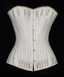 Corset, American, ca. 1885. Creator: Worcester Skirt Company.