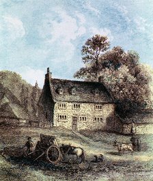 Woolsthorpe Manor near Grantham, Lincolnshire, birthplace of Isaac Newton, 1859. Artist: Unknown