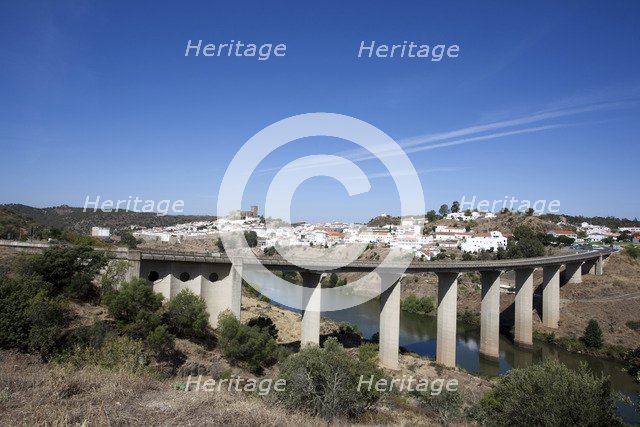 Bridge over the Guadiana River, Mertola, Portugal, 2009. Artist: Samuel Magal