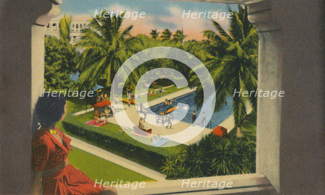 'Swimming Pool, Hotel Del Prado, Barranquilla', c1940s. Artist: Unknown.