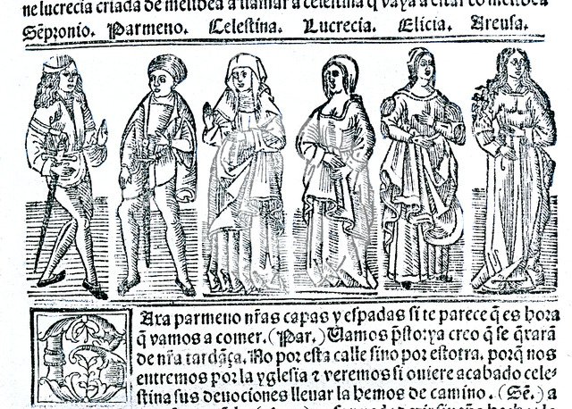 Tragicomedy of Calixto and Melibea, known as 'La Celestina' by Fernando de Rojas, printed in Burg…