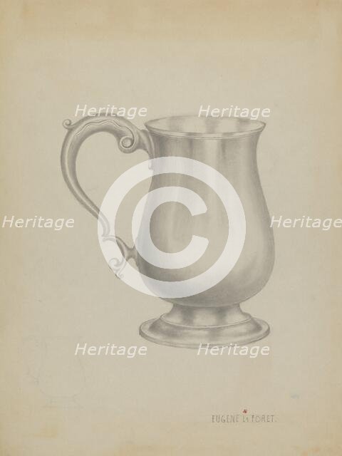 Silver Mug, c. 1936. Creator: Eugene La Foret.