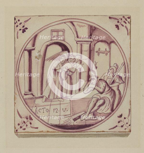 Fireplace Tile, c. 1936. Creator: John Dixon.