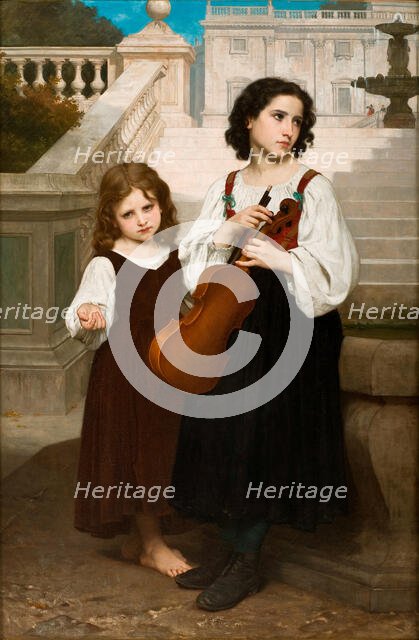 Far from Home, 1868. Creator: Bouguereau, William-Adolphe (1825-1905).