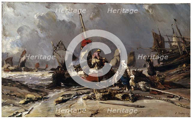 'After the Storm', 1869. Artist: Eugene Isabey