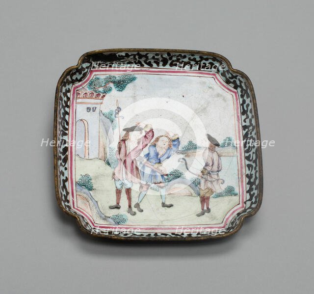Tray, China, 1730/70. Creator: Jingdezhen Porcelain.