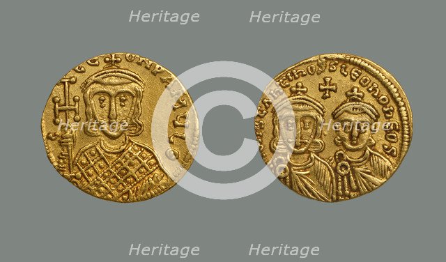 Solidus of Emperor Constantine V (751-775). Artist: Numismatic, Ancient Coins 