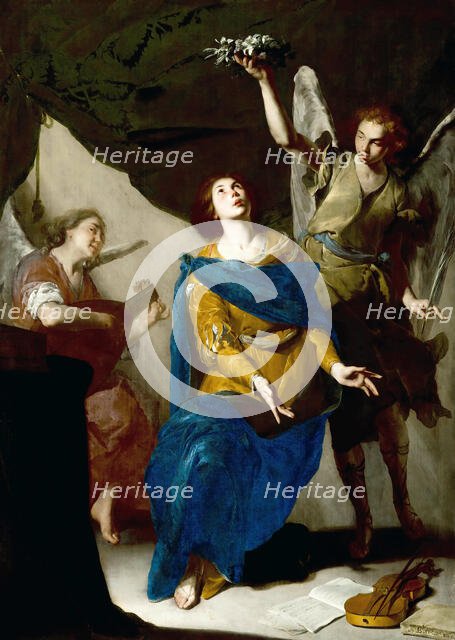 The Ecstasy of Saint Cecilia, 1645. Creator: Cavallino, Bernardo (1616-1656).