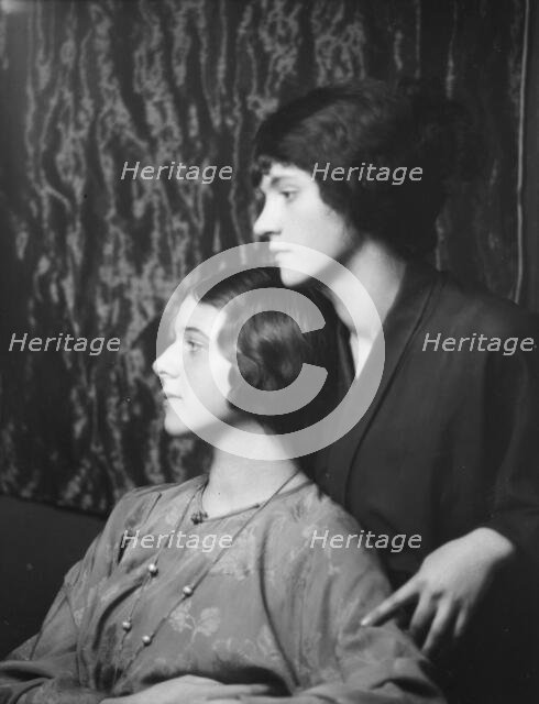 Gazarian, Olga, Miss, and unidentified woman, portrait photograph, 1932 Creator: Arnold Genthe.