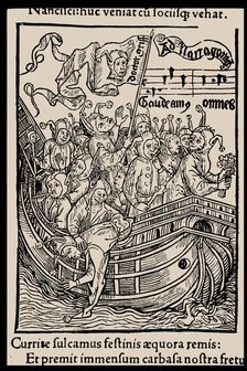 Illustration to the book "Ship of Fools" by Sebastian Brant, 1497. Creator: Anonymous.