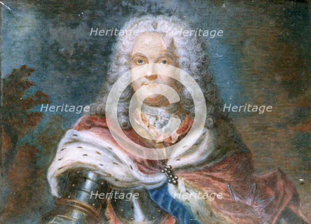 Portrait thought to be the Marshal of Saxe. Creator: Unknown.