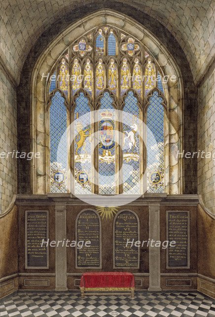 Interior of the Church of St George, Hanworth, Middlesex, 1801. Artist: Anon