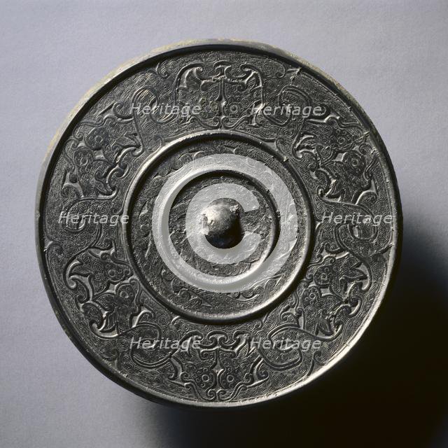 Mirror with Interlacing Dragons, early 7th-early 10th century. Creator: Unknown.