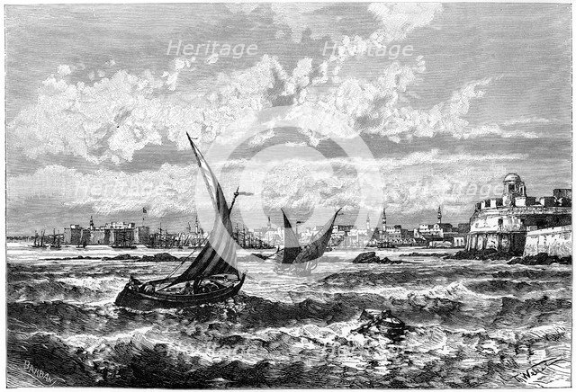 'Tripoli from the Roadstead', c1890. Artist: Barbant