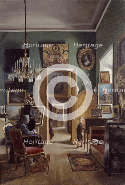 Interior of the Painter's Home in Stockholm, 1867. Creator: Karl Stefan Bennet.