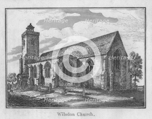 'Wilsdon Church', c1792. Artist: Unknown.