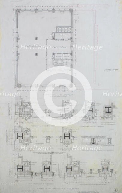 Fisher Building Addition, Chicago, Illinois, Detail, 1890. Creator: Peter Joseph Weber.
