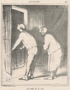 La veille du 13 Juin, 19th century. Creator: Honore Daumier.