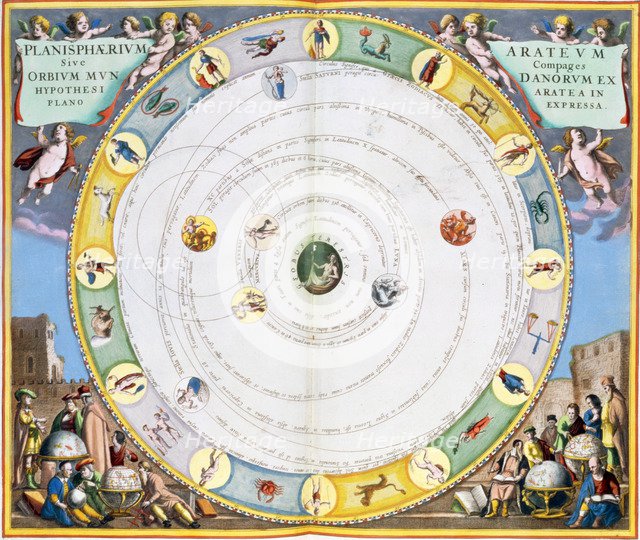 Chart describing the movement of the Planets, 1660-1661.  Artist: Andreas Cellarius
