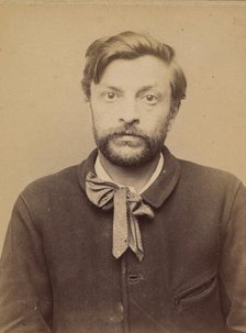 Mayence. Gustave, David. 33 ans, né le 29/5/60 à Paris XVllle. Tapissier. Anarchiste. 17/3..., 1894. Creator: Alphonse Bertillon.