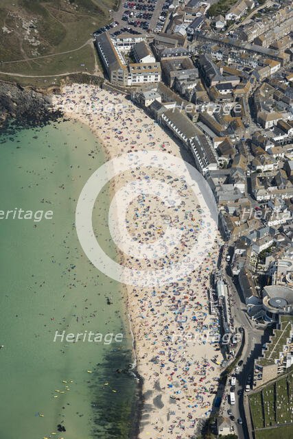 Porthmeor Beach, St Ives, Cornwall, 2016. Creator: Damian Grady.