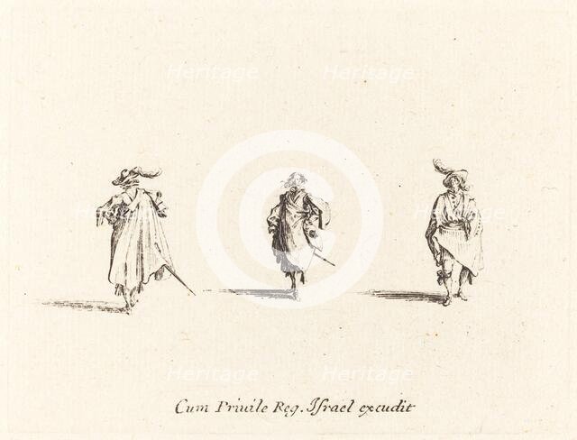 Three Gentlemen, probably 1634. Creator: Jacques Callot.