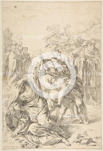 Saint Benedict exorcising a demon, ca. 1637-1639. Creator: Simone Cantarini.