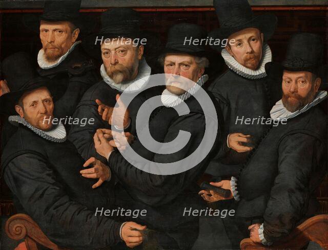 Six Wardens of the Drapers’ Guild, 1599. Creator: Pieter Pietersz. the elder.