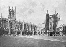 'Magdalen College-Cloister and Bell and Founder's Towers', c1896. Artist: Unknown.
