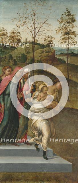 John the Baptist being carried to Zacharias, c. 1510. Creator: Francesco Granacci (Italian, 1469-1543), attributed to.