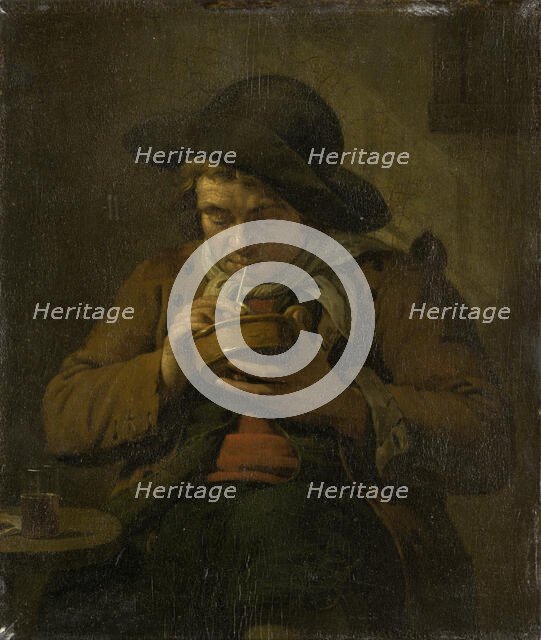 Peasant Lighting his Pipe, 1787. Creator: Jan Ekels the Younger.