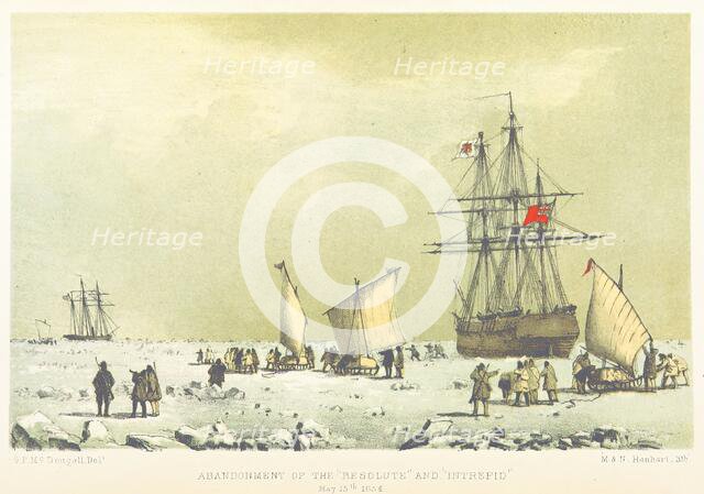 Abandonment of the "Resolute" and "Intrepid", May 15th 1854, (1857).  Creator: M & N Hanhart.