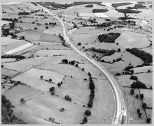 M6 Motorway, Whitmore, Newcastle-under-Lyme, Staffordshire, 27/08/1962. Creator: Aerofilms.