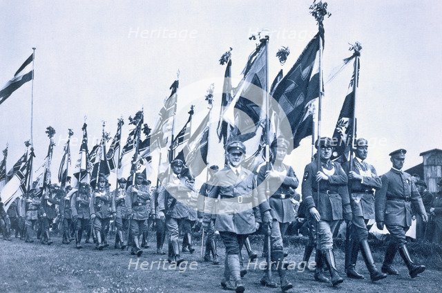 Parade of the Banner Company of the 'Steel Helmets', Berleburg, Germany, 18-19 June 1932. Artist: Unknown